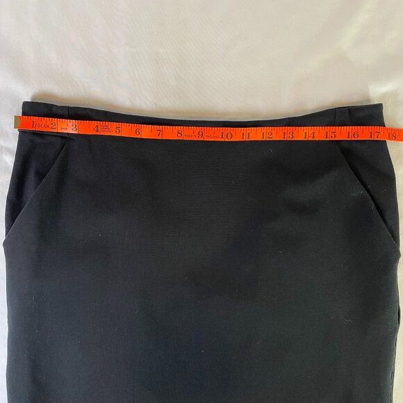 A New Day Size 16 Ponte Knit Pencil Skirt Black Exposed Back Zipper - Picture 6 of 10